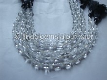 Crystal quartz Faceted Cardamom Shape Beads